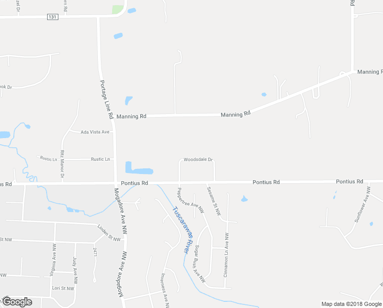 map of restaurants, bars, coffee shops, grocery stores, and more near 165 Woodsdale Drive in Mogadore