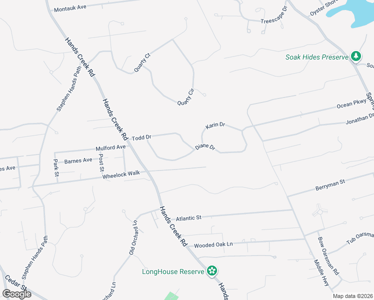 map of restaurants, bars, coffee shops, grocery stores, and more near 27 Todd Drive in East Hampton