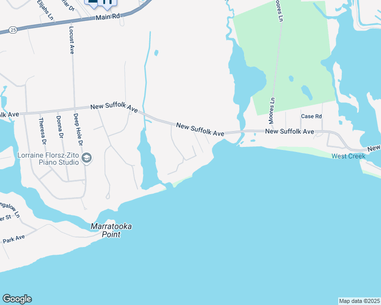 map of restaurants, bars, coffee shops, grocery stores, and more near 1045 Dean Drive in Cutchogue