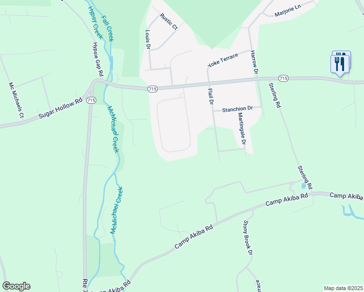 map of restaurants, bars, coffee shops, grocery stores, and more near 164 Chatham Hill Road in Stroudsburg