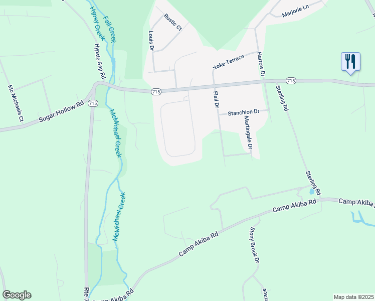 map of restaurants, bars, coffee shops, grocery stores, and more near 164 Chatham Hill Road in Stroudsburg