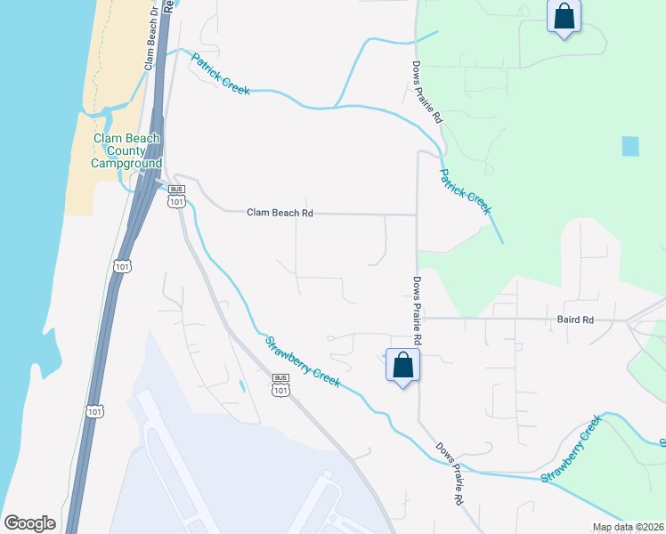 map of restaurants, bars, coffee shops, grocery stores, and more near 4622 Totten Lane in McKinleyville