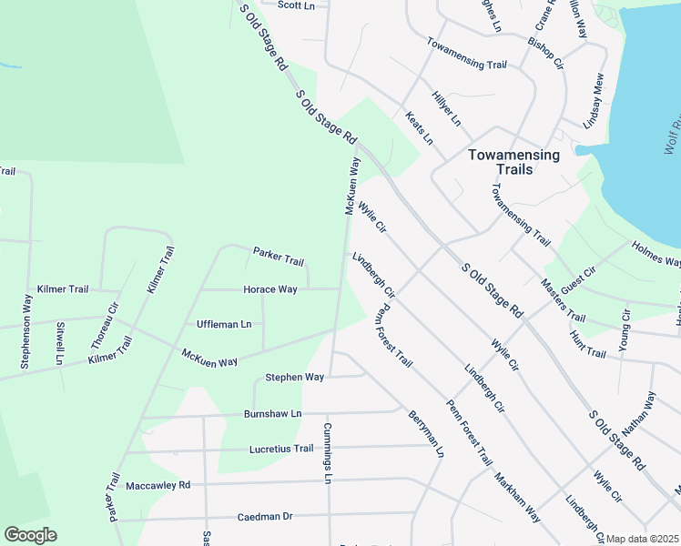 map of restaurants, bars, coffee shops, grocery stores, and more near 251 McKuen Way in Albrightsville
