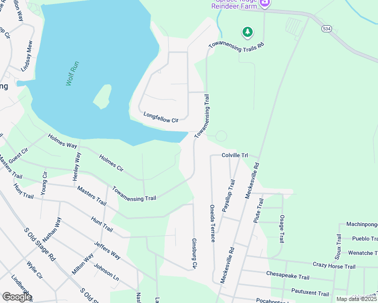 map of restaurants, bars, coffee shops, grocery stores, and more near 753 Towamensing Trail in Albrightsville