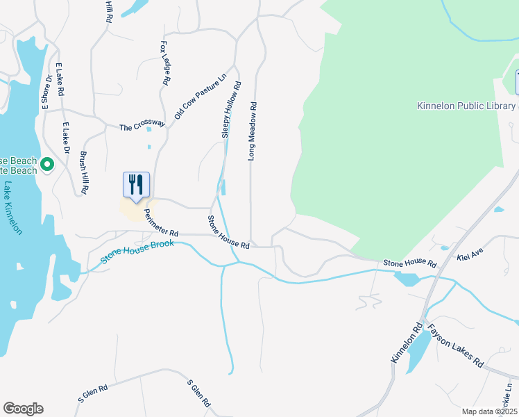 map of restaurants, bars, coffee shops, grocery stores, and more near 276 Long Meadow Road in Kinnelon