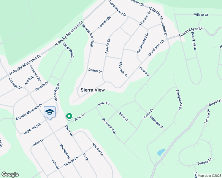 map of restaurants, bars, coffee shops, grocery stores, and more near 1333 Grand Mesa Drive in Effort