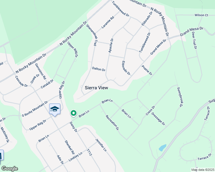 map of restaurants, bars, coffee shops, grocery stores, and more near 1357 Grand Mesa Drive in Effort