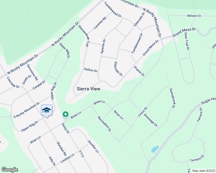 map of restaurants, bars, coffee shops, grocery stores, and more near 1333 Grand Mesa Drive in Effort