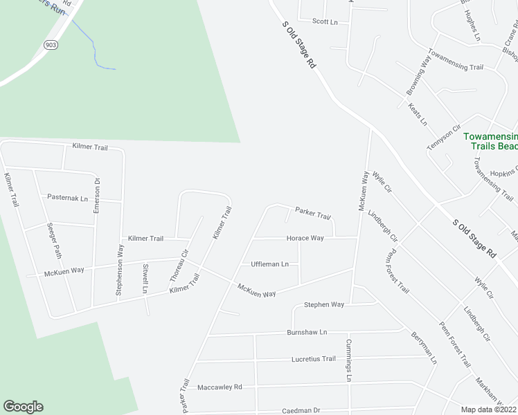 map of restaurants, bars, coffee shops, grocery stores, and more near 321 Parker Trail in Albrightsville