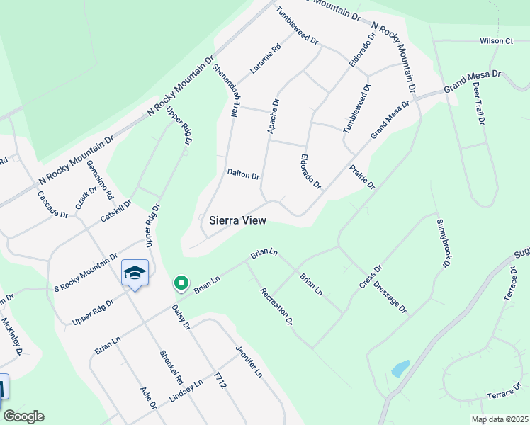 map of restaurants, bars, coffee shops, grocery stores, and more near 1357 Grand Mesa Drive in Effort
