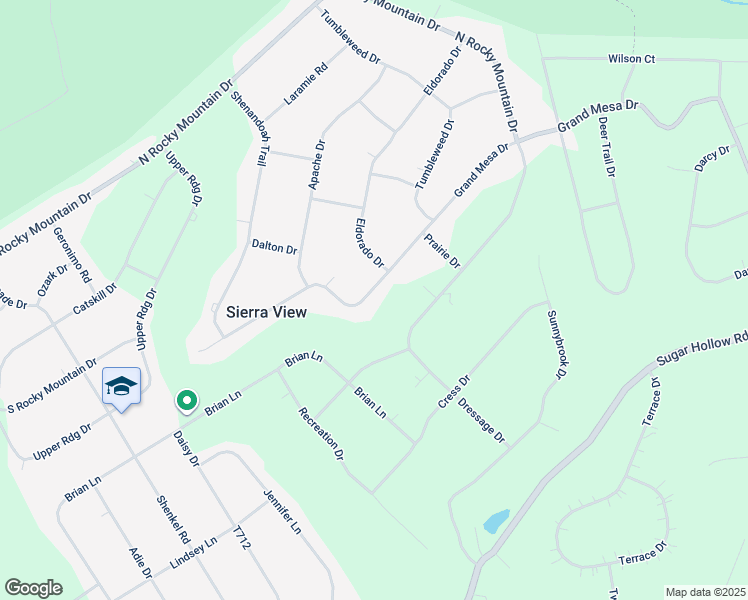 map of restaurants, bars, coffee shops, grocery stores, and more near 1319 Grand Mesa Drive in Effort