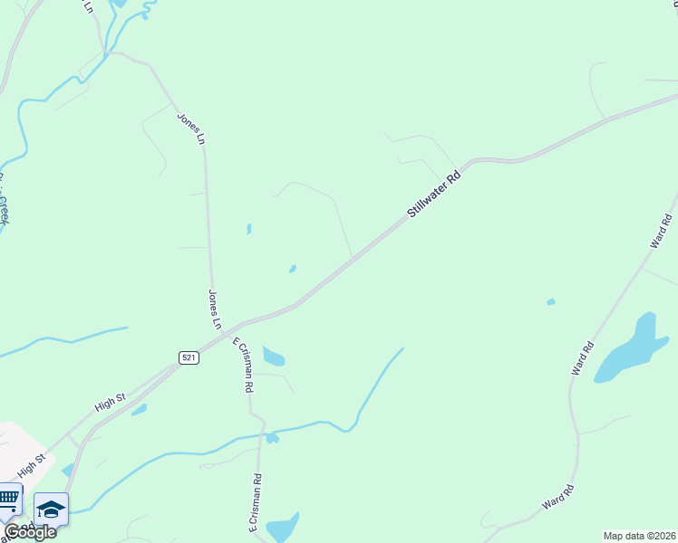 map of restaurants, bars, coffee shops, grocery stores, and more near 44 Stillwater Road in Hardwick Township
