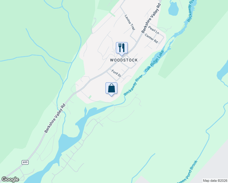 map of restaurants, bars, coffee shops, grocery stores, and more near 23 Woodland Drive in Jefferson