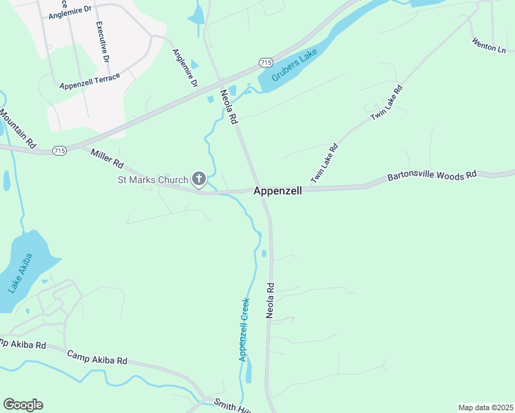 map of restaurants, bars, coffee shops, grocery stores, and more near 6149 Neola Road in Stroudsburg