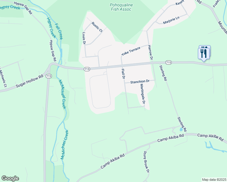 map of restaurants, bars, coffee shops, grocery stores, and more near 139 Chatham Hill Road in Stroudsburg