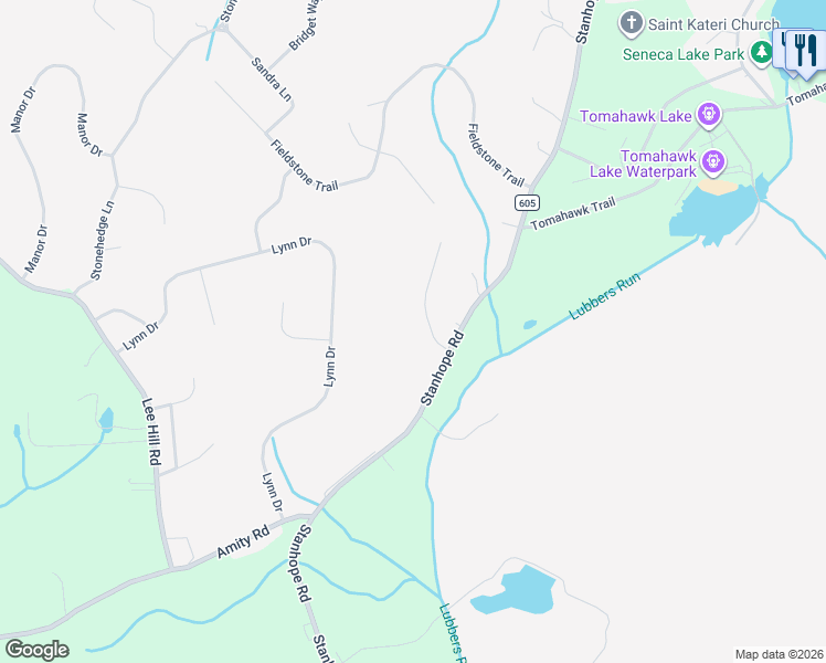 map of restaurants, bars, coffee shops, grocery stores, and more near 3 Ascot Lane in Sparta
