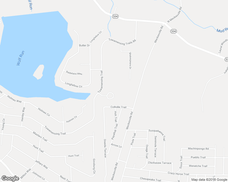 map of restaurants, bars, coffee shops, grocery stores, and more near 25 Chesterton Circle in Albrightsville