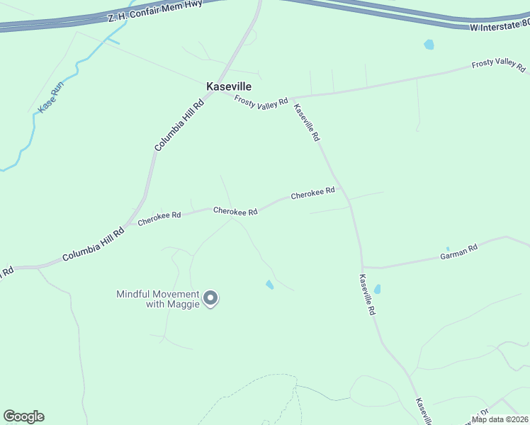 map of restaurants, bars, coffee shops, grocery stores, and more near 130 Cherokee Road in Danville