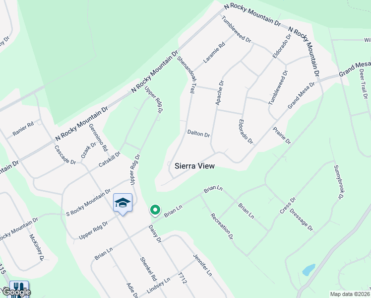 map of restaurants, bars, coffee shops, grocery stores, and more near 158 Shenandoah Dr in Effort