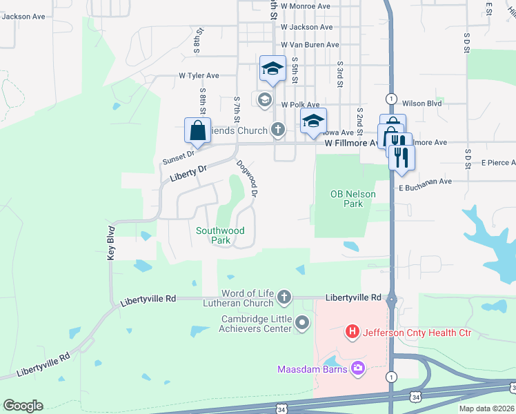 map of restaurants, bars, coffee shops, grocery stores, and more near 1501 Lone Oak Circle in Fairfield