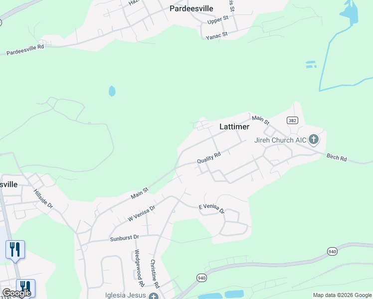 map of restaurants, bars, coffee shops, grocery stores, and more near 5 Main St in Hazleton