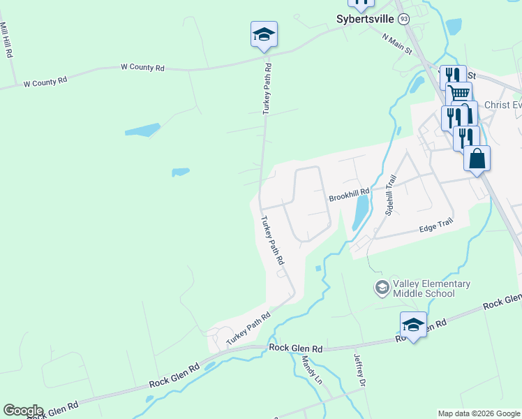 map of restaurants, bars, coffee shops, grocery stores, and more near 1925 Turkey Path Road in Sugarloaf