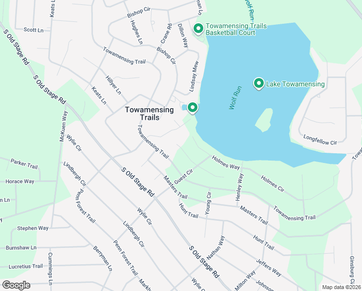 map of restaurants, bars, coffee shops, grocery stores, and more near 1484 Lazarus Circle in Albrightsville