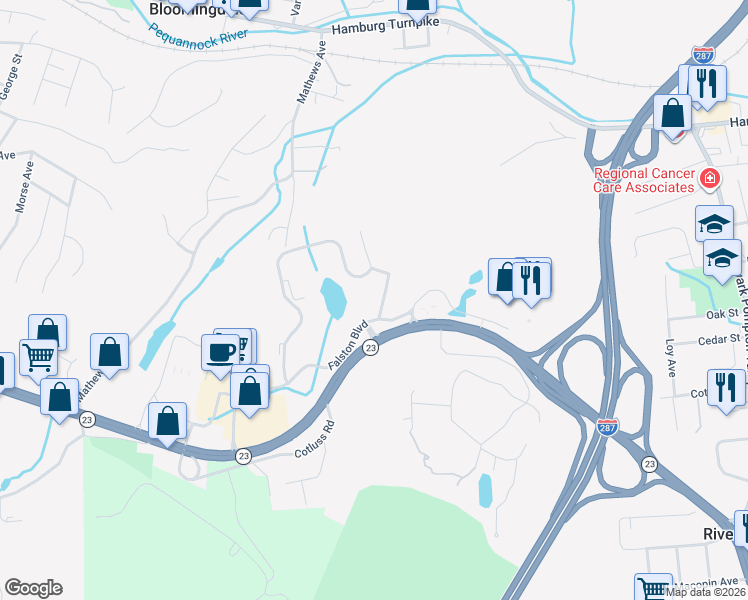 map of restaurants, bars, coffee shops, grocery stores, and more near 1001 Wharton Court in Riverdale