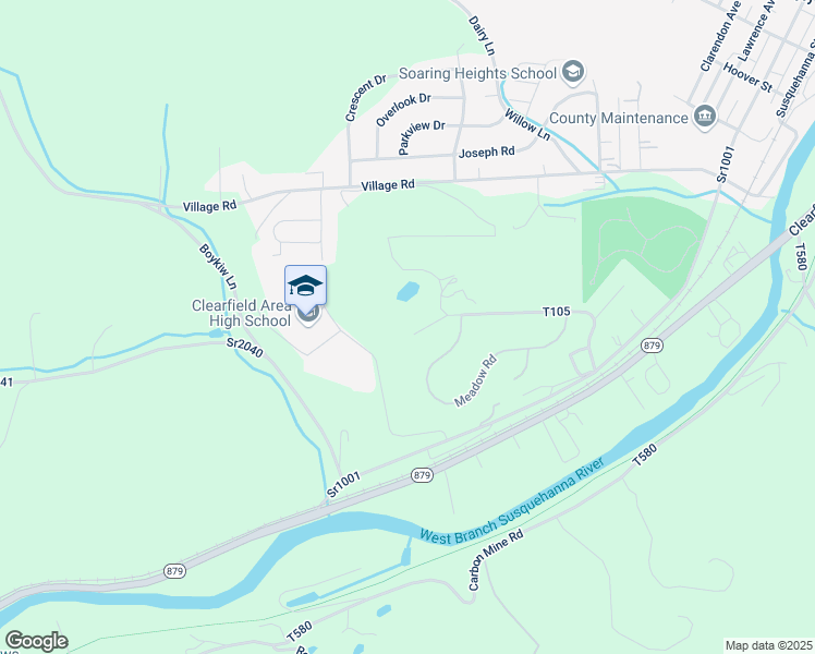 map of restaurants, bars, coffee shops, grocery stores, and more near 80 Country Club Circle in Clearfield