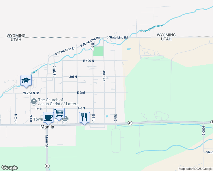 map of restaurants, bars, coffee shops, grocery stores, and more near 248 North 4th in Manila