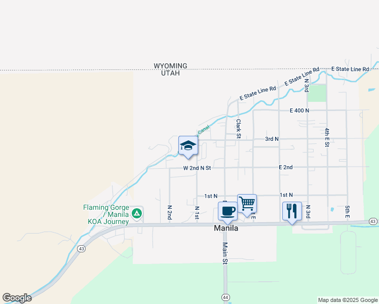 map of restaurants, bars, coffee shops, grocery stores, and more near 255 North 1st in Manila