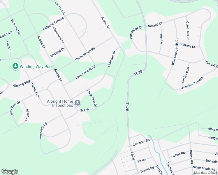 map of restaurants, bars, coffee shops, grocery stores, and more near 391 Scenic Drive in Effort