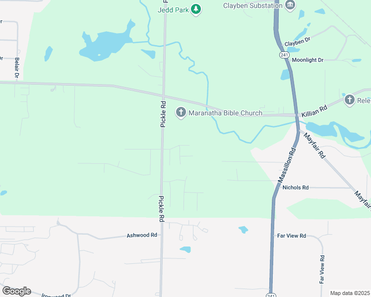 map of restaurants, bars, coffee shops, grocery stores, and more near 1481 Millstone Circle in Akron