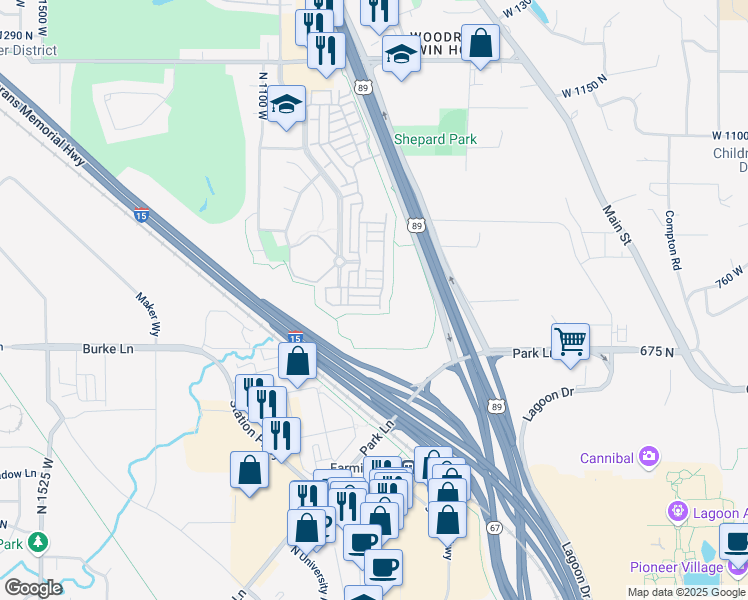map of restaurants, bars, coffee shops, grocery stores, and more near 898 Willow Green Way in Farmington