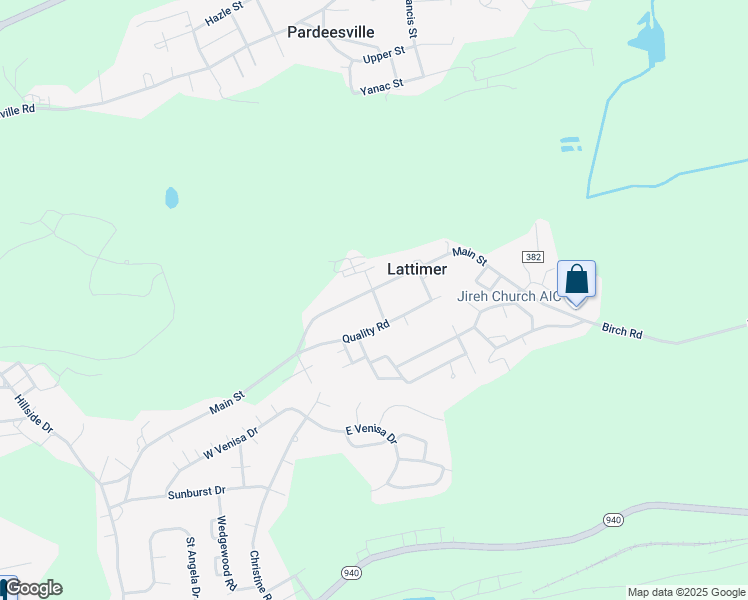 map of restaurants, bars, coffee shops, grocery stores, and more near 24 West Main Street in Milnesville