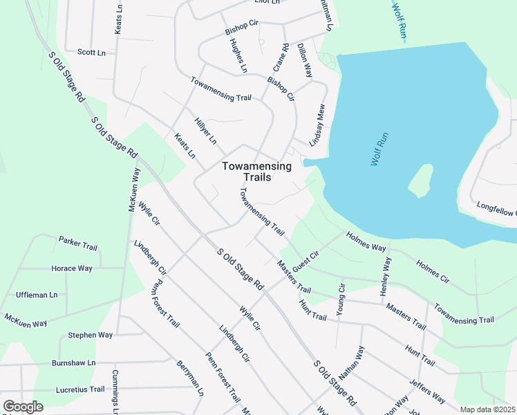 map of restaurants, bars, coffee shops, grocery stores, and more near in Towamensing Trails
