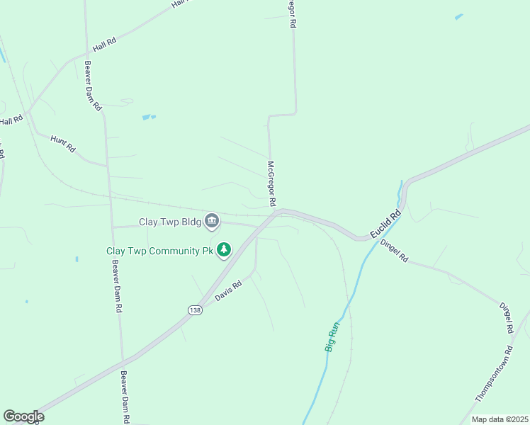 map of restaurants, bars, coffee shops, grocery stores, and more near 102 McGregor Road in Butler