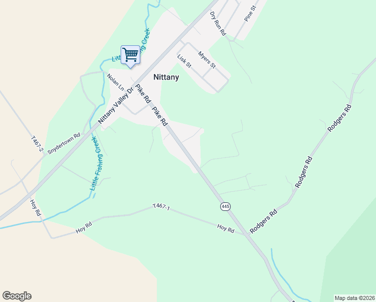 map of restaurants, bars, coffee shops, grocery stores, and more near Gingerick Gap Road in Howard