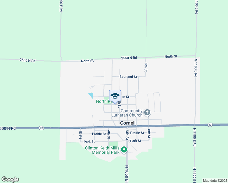 map of restaurants, bars, coffee shops, grocery stores, and more near 505 4th Street in Cornell