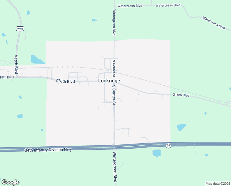 map of restaurants, bars, coffee shops, grocery stores, and more near 102 South Center Street in Lockridge