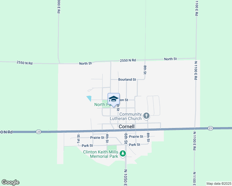 map of restaurants, bars, coffee shops, grocery stores, and more near 505 4th Street in Cornell