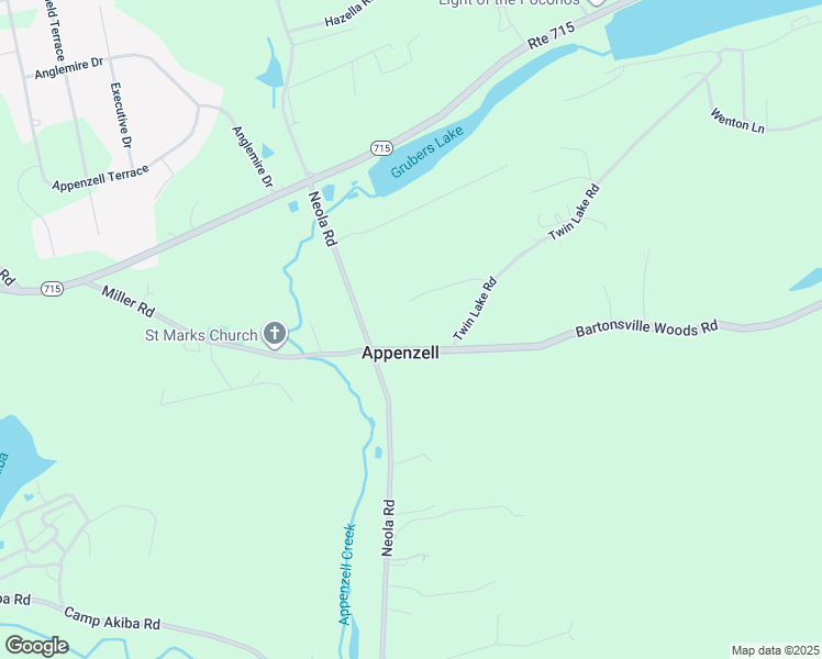 map of restaurants, bars, coffee shops, grocery stores, and more near 515 Bartonsville Woods Road in Stroudsburg
