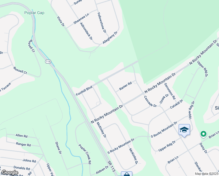 map of restaurants, bars, coffee shops, grocery stores, and more near 295 Matterhorn Drive in Effort