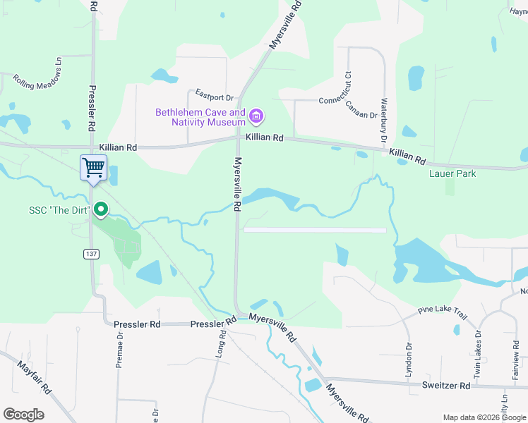 map of restaurants, bars, coffee shops, grocery stores, and more near 2575 Myersville Road in Uniontown