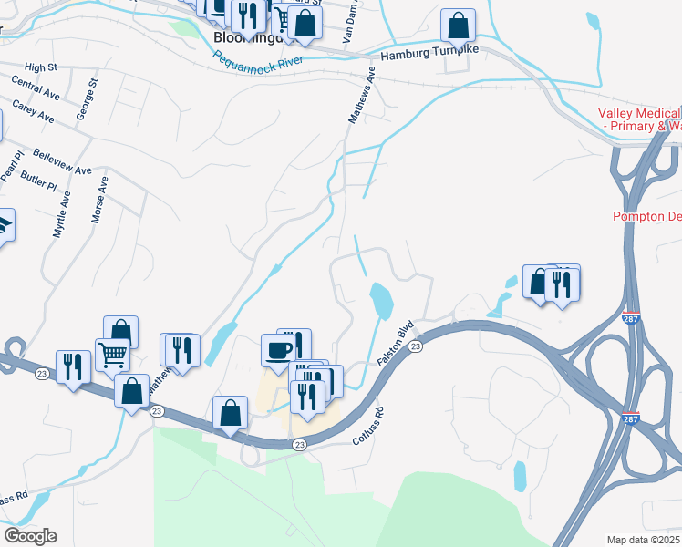 map of restaurants, bars, coffee shops, grocery stores, and more near 8409 Sanctuary Boulevard in Riverdale