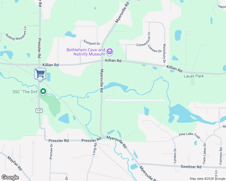 map of restaurants, bars, coffee shops, grocery stores, and more near 2575 Myersville Road in Uniontown
