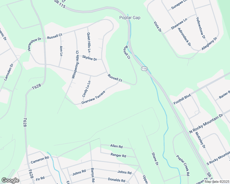 map of restaurants, bars, coffee shops, grocery stores, and more near 715 Overview Terrace in Effort