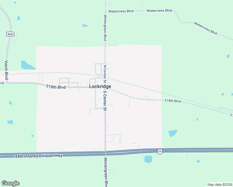 map of restaurants, bars, coffee shops, grocery stores, and more near 102 South Center Street in Lockridge