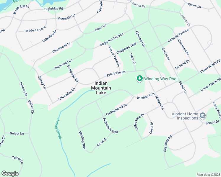 map of restaurants, bars, coffee shops, grocery stores, and more near 167 Winding Way in Albrightsville