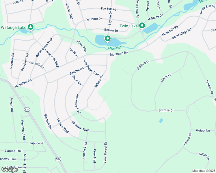 map of restaurants, bars, coffee shops, grocery stores, and more near 412 Red Ridge Trail in Albrightsville